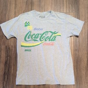 Coca Cola Brazil Gray Graphic T-Shirt